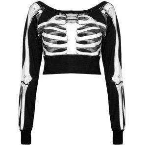 KILLSTAR Skeletor Crop Sweater